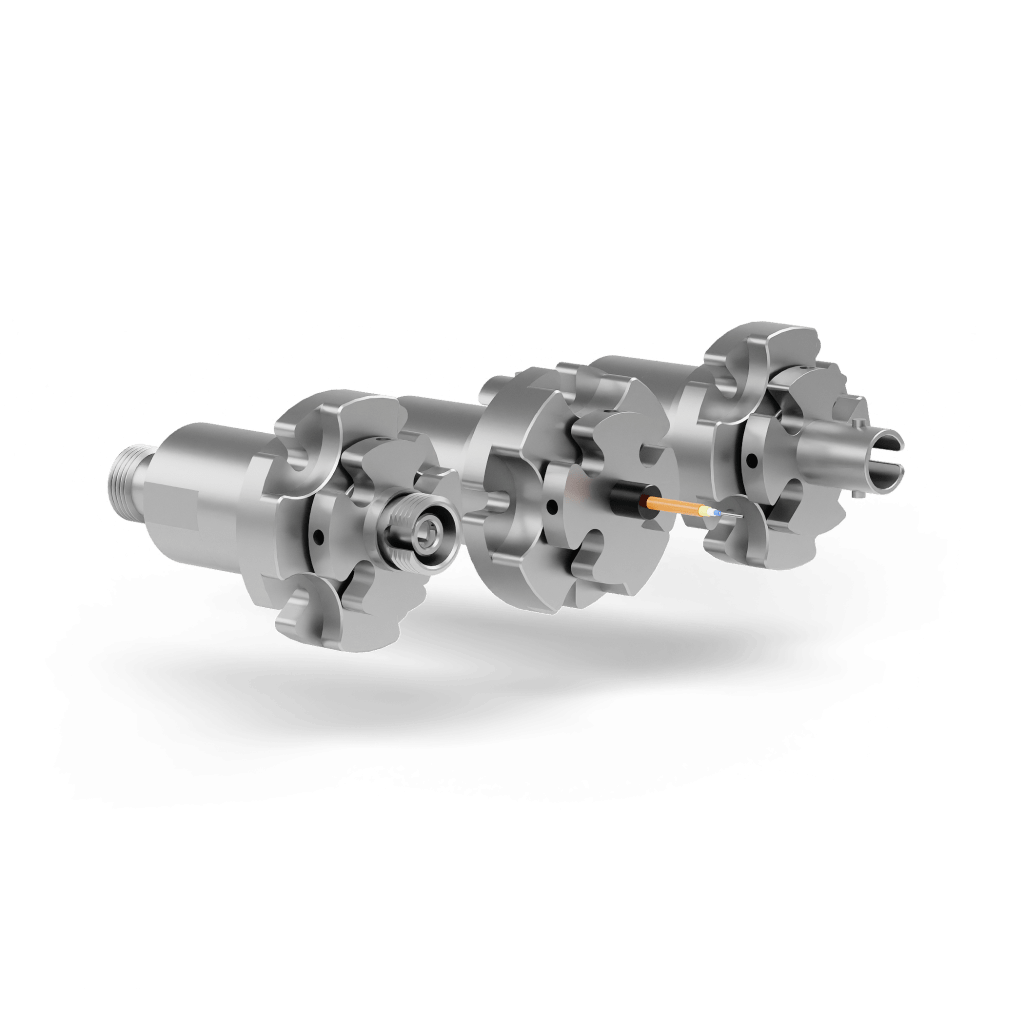 Fiber Optical Rotary Joint
The R series Single-channel (SM or MM) rotary joints offer many variations. The rugged body allows fiber pigtail, ST, or FC receptacles on either the rotor or the stator side. There can be total of nine different configurations to fit the need exactly.