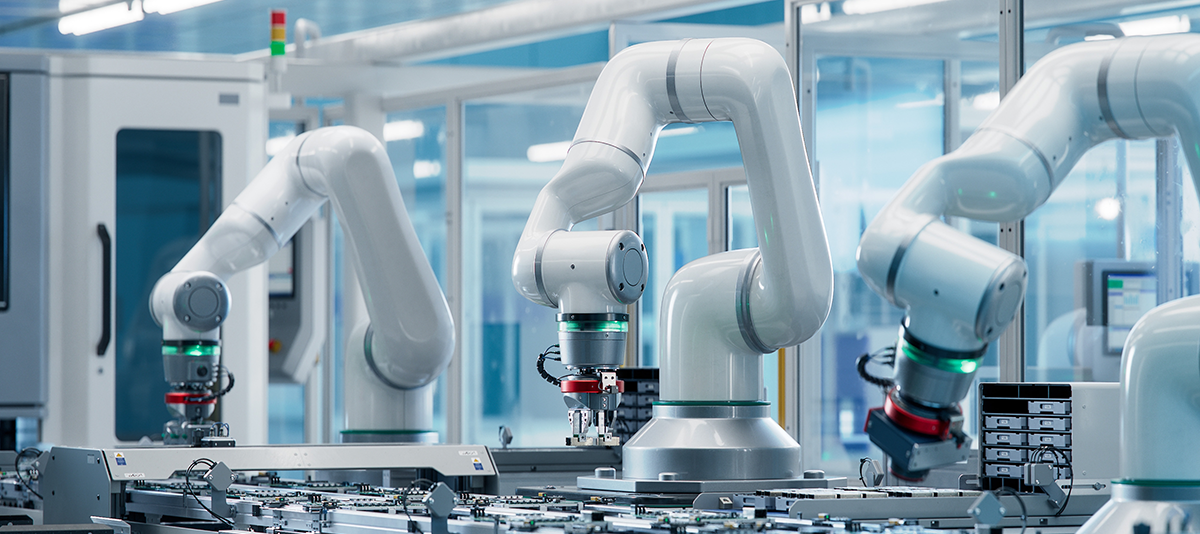 collab-robot Collab robotics in an industrial environment, AI generated image